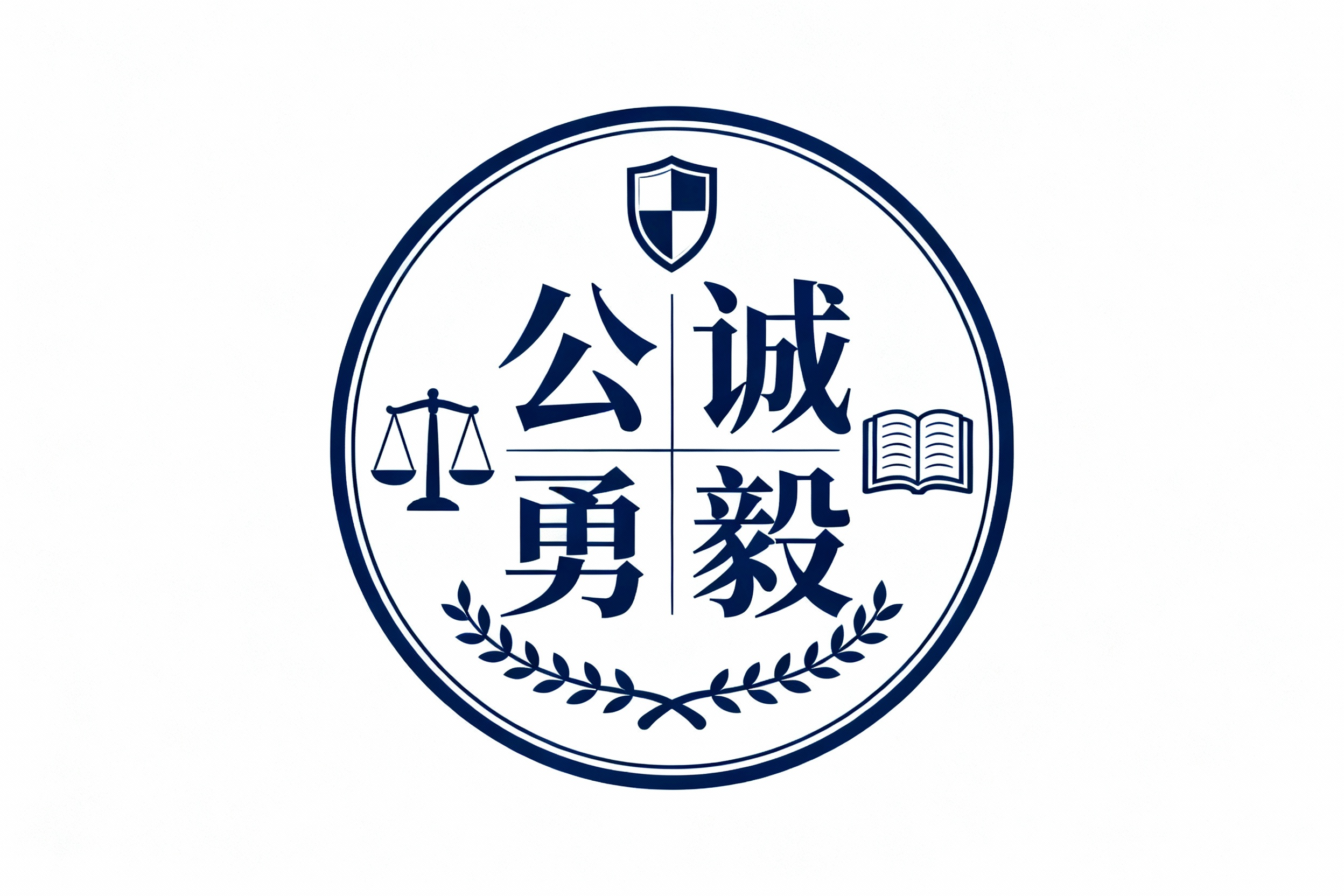 中国风简约校训诚毅公勇圆形徽章图标元素 | AI智能生成设计模板-千图AI