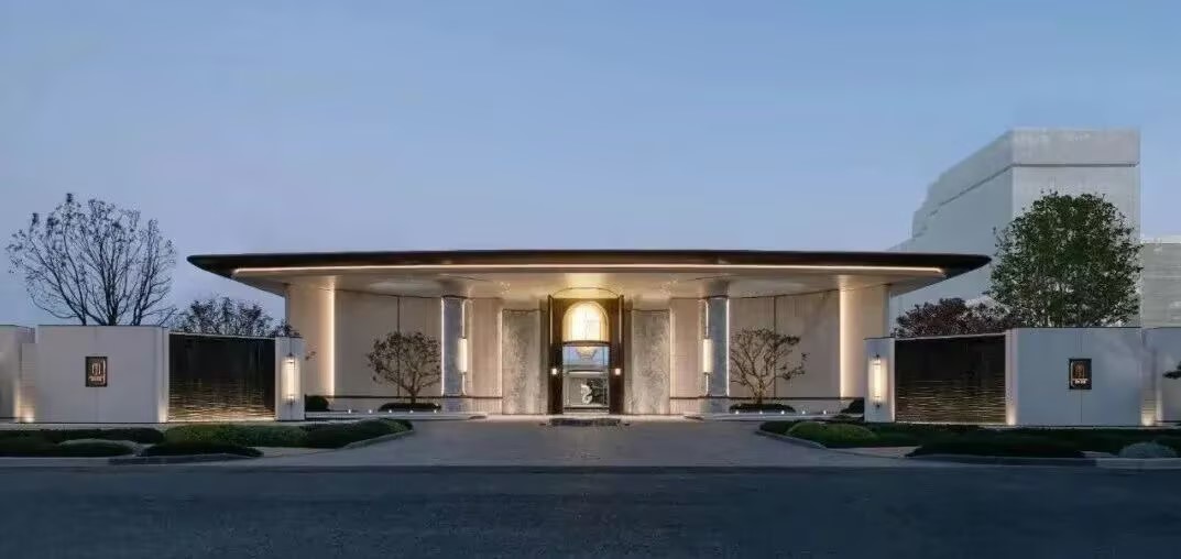现代风格高端住宅建筑夜景商业照片 | AI智能生成设计模板-千图AI