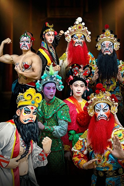 卡通风中国风京剧人物角色戏曲元素 | AI智能生成设计模板-千图AI