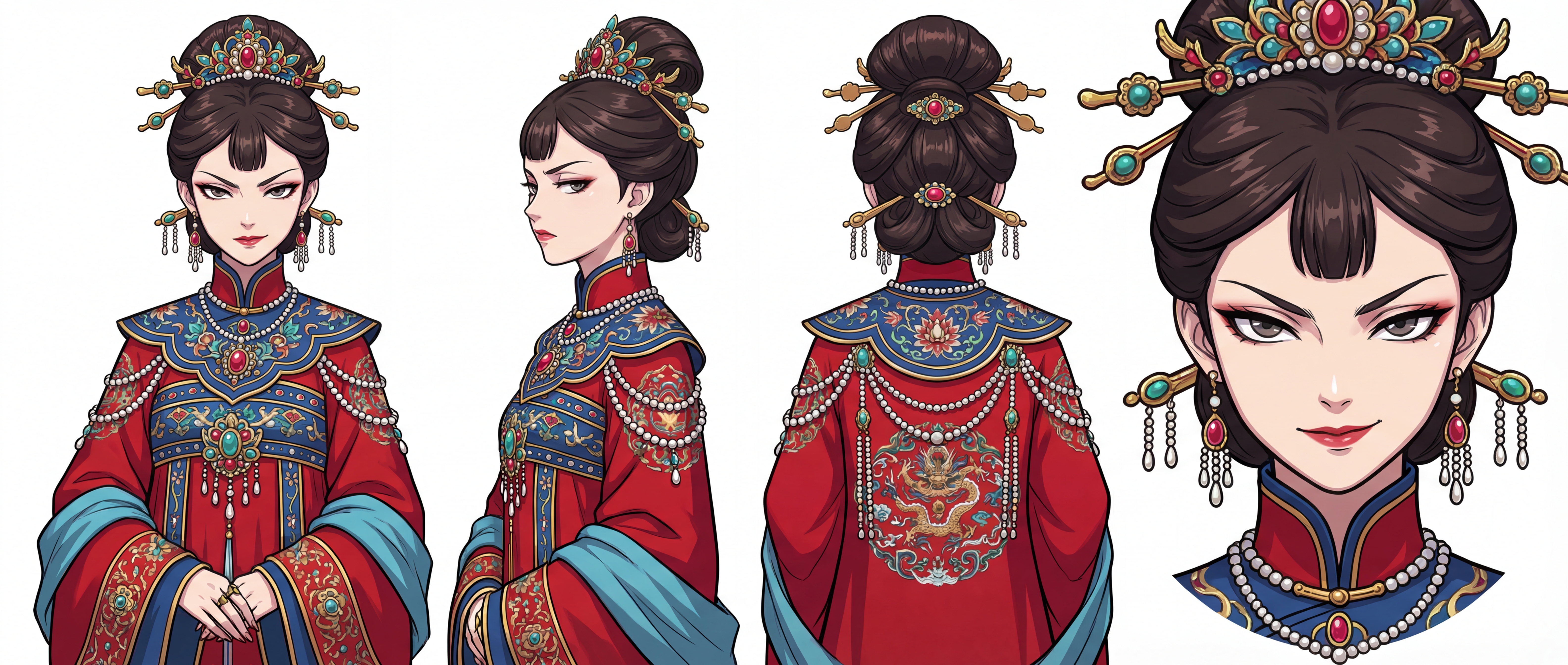 卡通风武将将军战士古装形象插画素材 | AI智能生成设计模板-千图AI