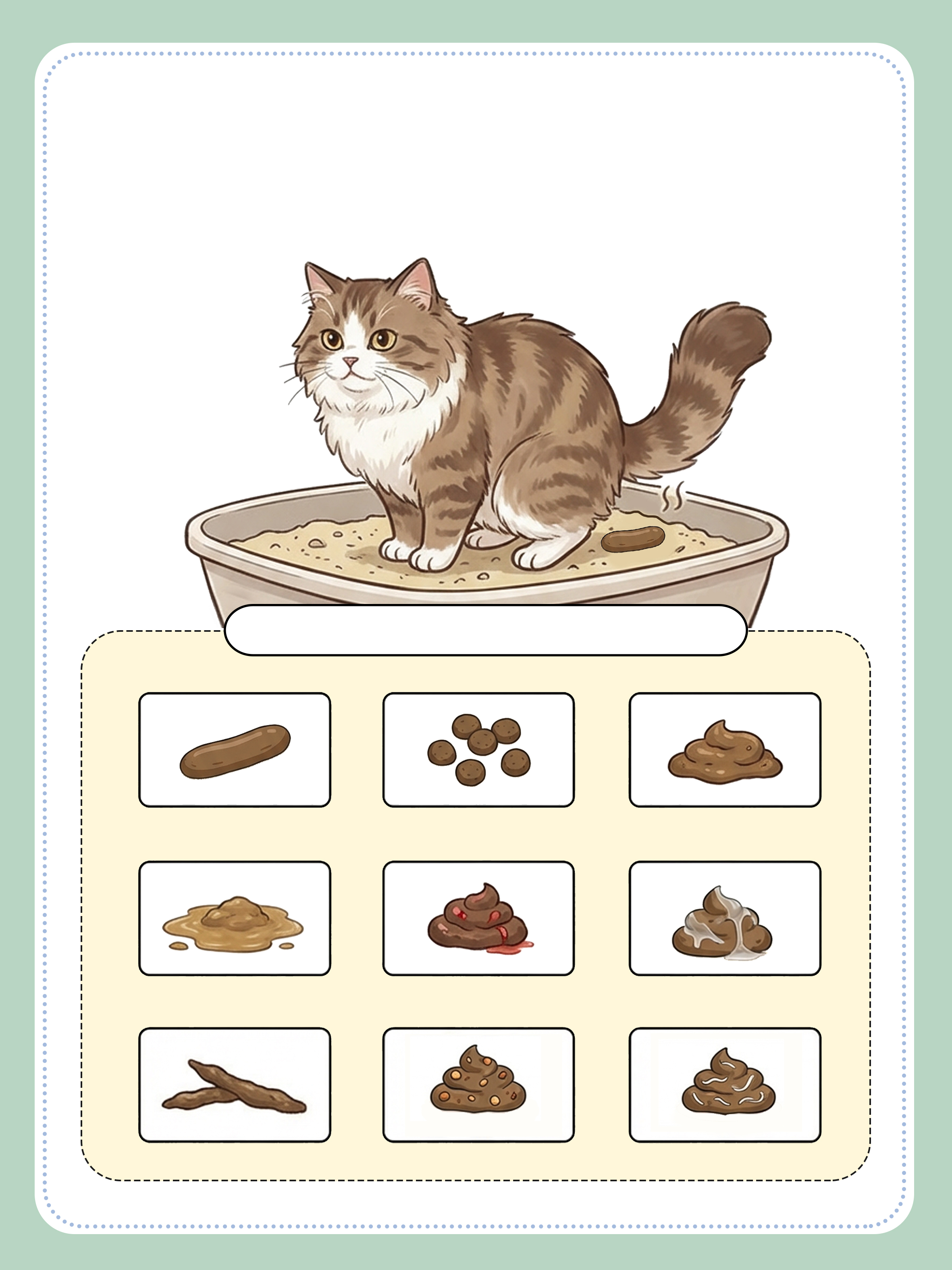 卡通风猫咪猫砂盆粪便插画素材 Ai智能生成设计模板 千图ai 