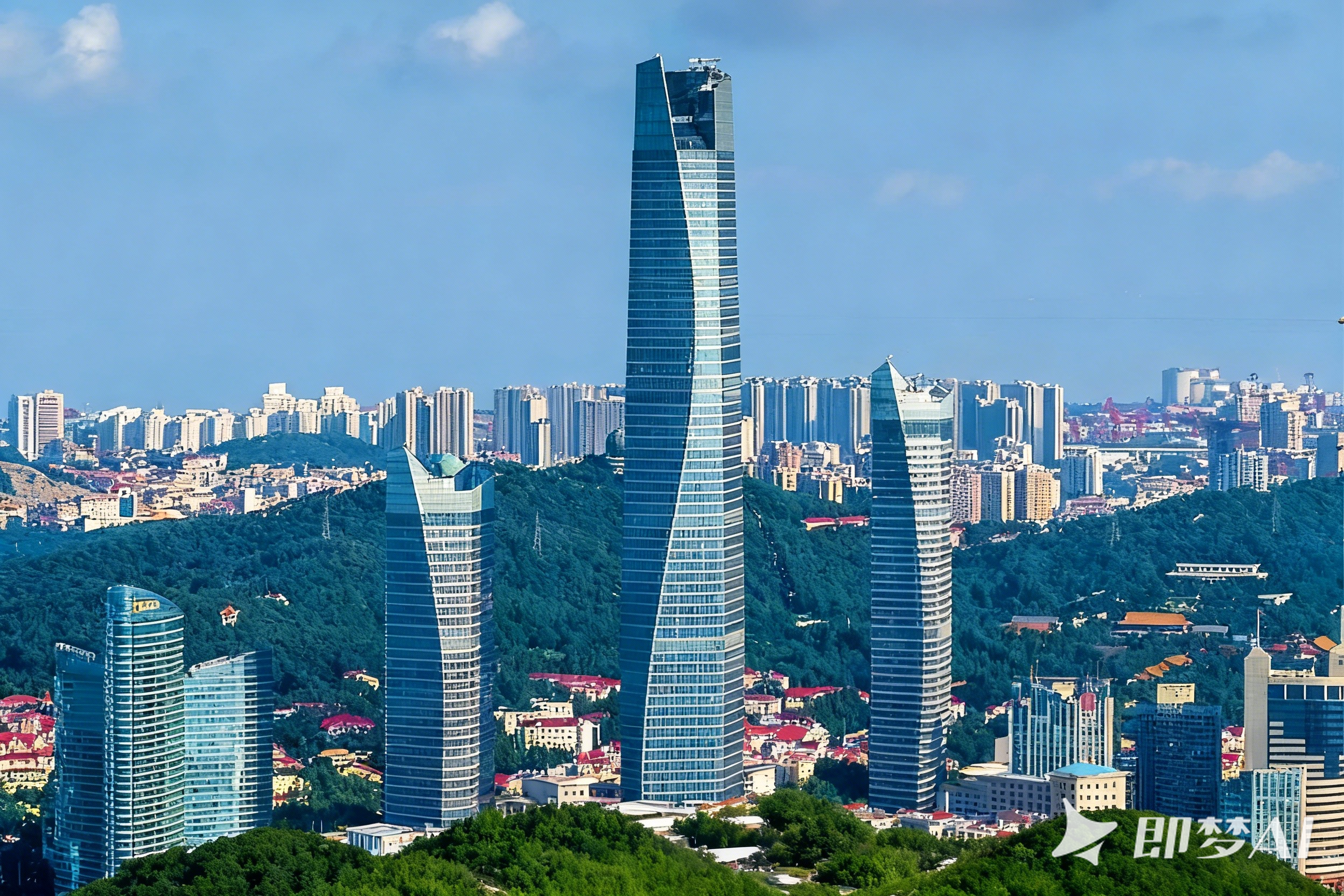 城市高楼大厦建筑风景商业照片 | AI智能生成设计模板-千图AI