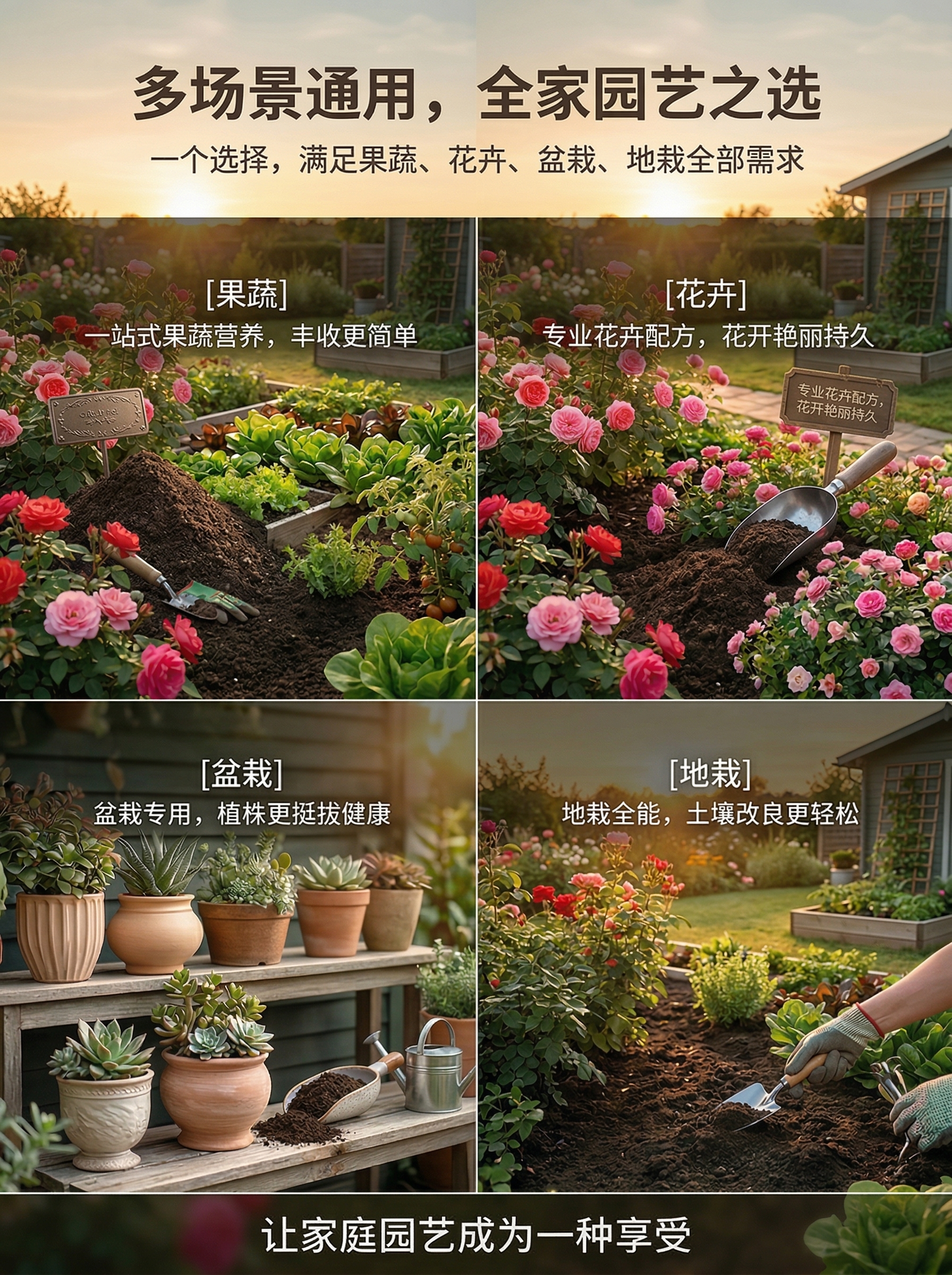 商业照片果蔬花卉盆栽地栽园艺场景 | AI智能生成设计模板-千图AI