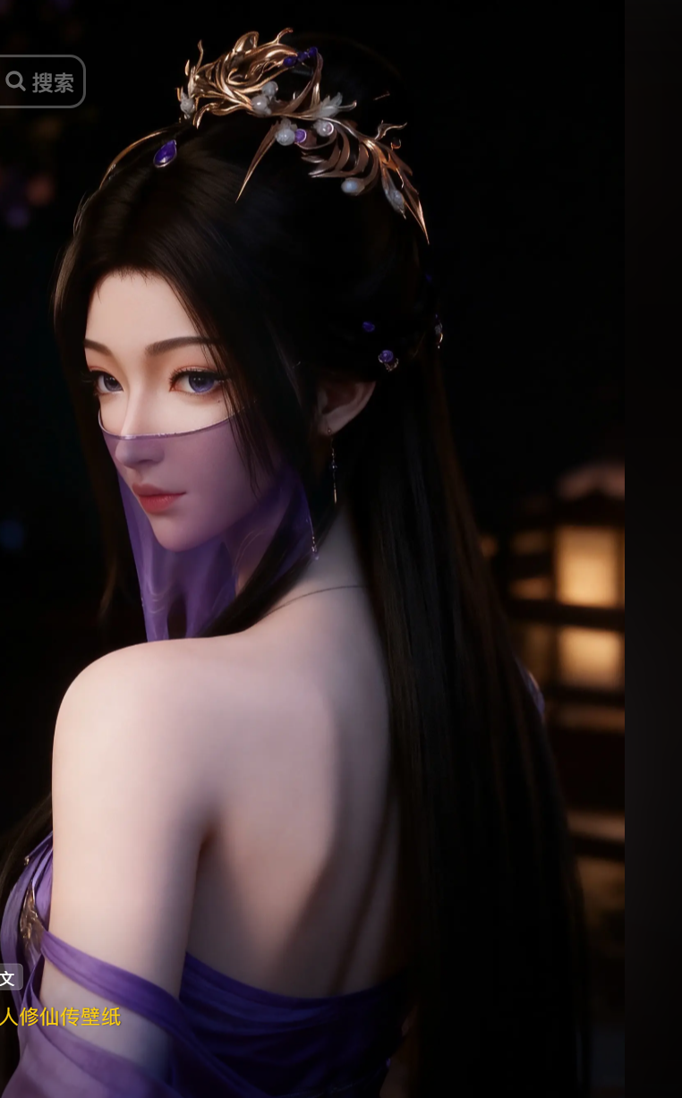 3D渲染古风女子佳人美人持镜人像照片 | AI智能生成设计模板-千图AI
